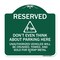 Signmission Reserved Do Not Think About Parking Here Unauthorized Vehicles Crushed Towed and Sold, GW-1818-22984 A-DES-GW-1818-22984 - alternate 1